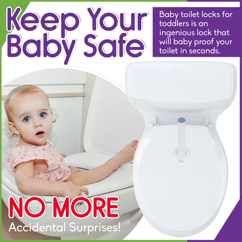 [Australia] - Child Safety Toilet Seat Lock - Easy to Install and Use Toilet Lock, Baby Proof Your Bathroom - Easy Install No Tools Needed - Fits Most Toilets - 1 Pack 