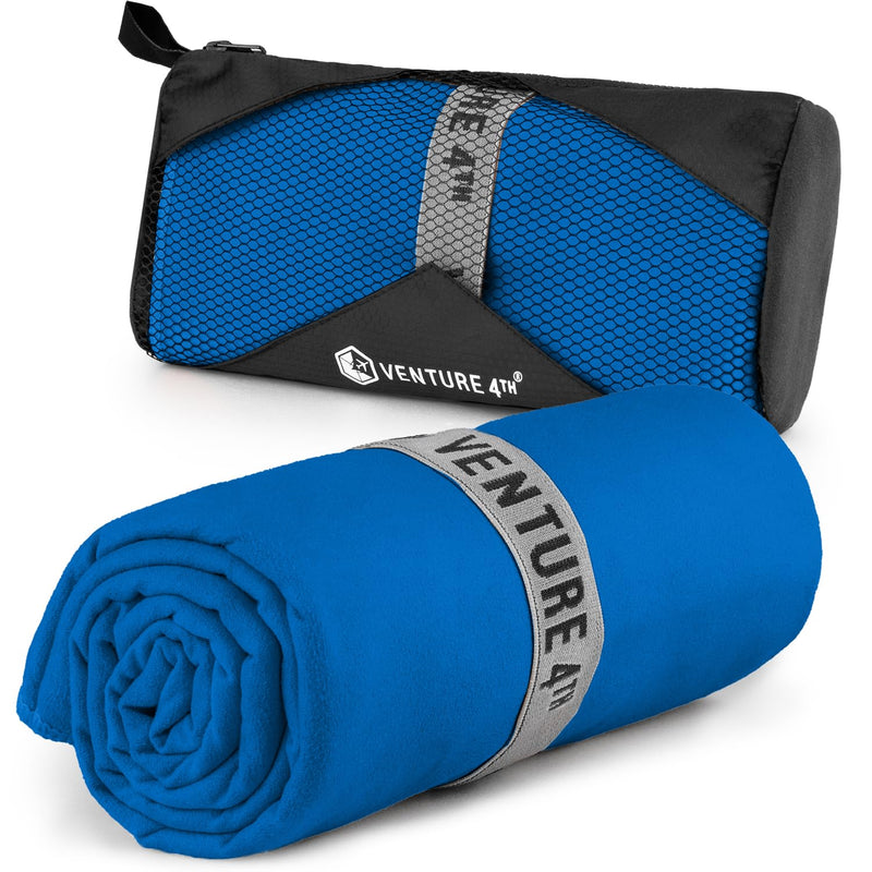 VENTURE 4TH Travel Toiletry Bag & Quick Dry Towel Set - Ideal Travel Bundle for Camping, Hiking, Backpacking and Business Trips - Size XL Travel Towel