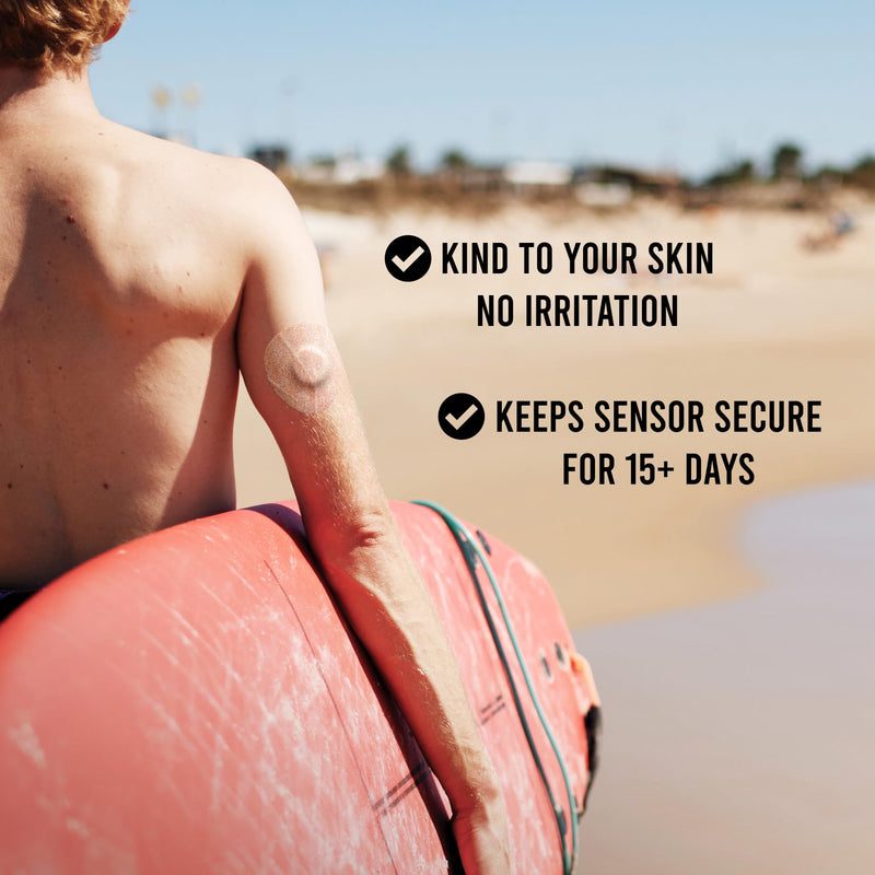 NOT JUST A PATCH Air Libre 3 Sensor Covers (20 Pack) - Thin, Strong and Light Adhesive Patches with Ultra-Hold 14 Day Adhesion, Durable Freestyle Libre 3 Sensor Covers Beige