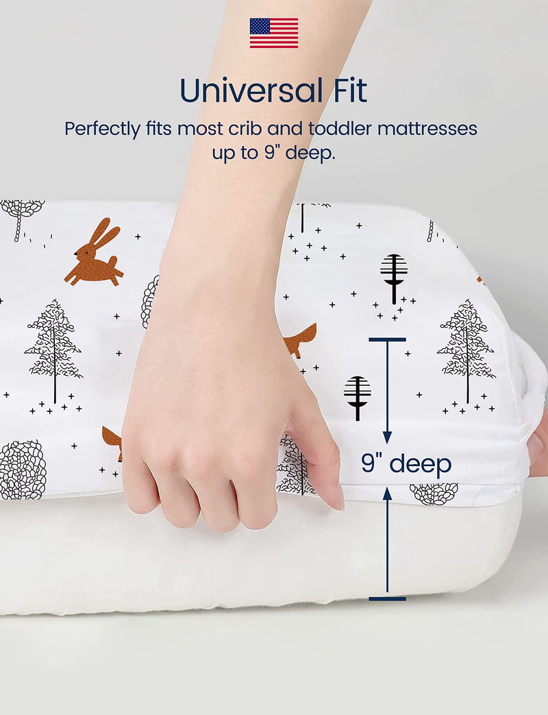 [Australia] - TotAha Premium Stretchy Crib Sheets (2-Pack)-Hypoallergenic, Silky Comfort, Buttery Soft, Calming Effect, All-Season Jersey-Knit Sheets, 9'' Extra Deep Pocket(Meredith Allover Floral & Pale Pink) Meredith Allover Floral & Pale Pink Flowers 