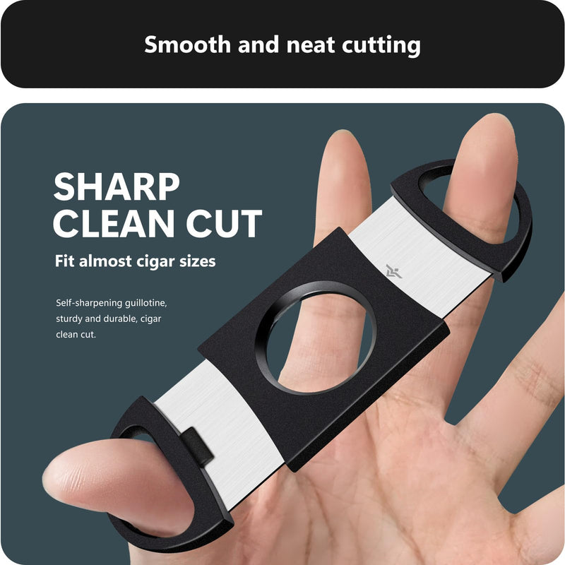 [Australia] - roygra Cigar Cutter, Enlarge 65 Ring Fit Almost Cigar Sizes, Guillotine Double Blade - 10 Pack 
