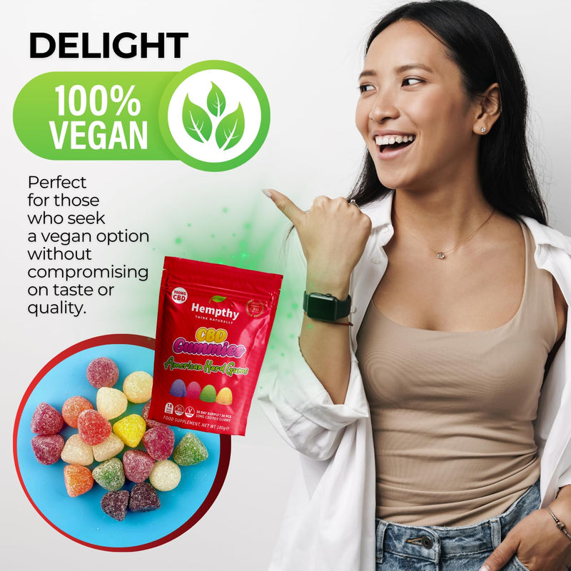 CBD Gummies 10mg x 30, 300mg Total - THC Free High Strength Cannabidiol Edibles - CBD Gummys (American Hard Gums) American Hard Gums 30 count (Pack of 1)