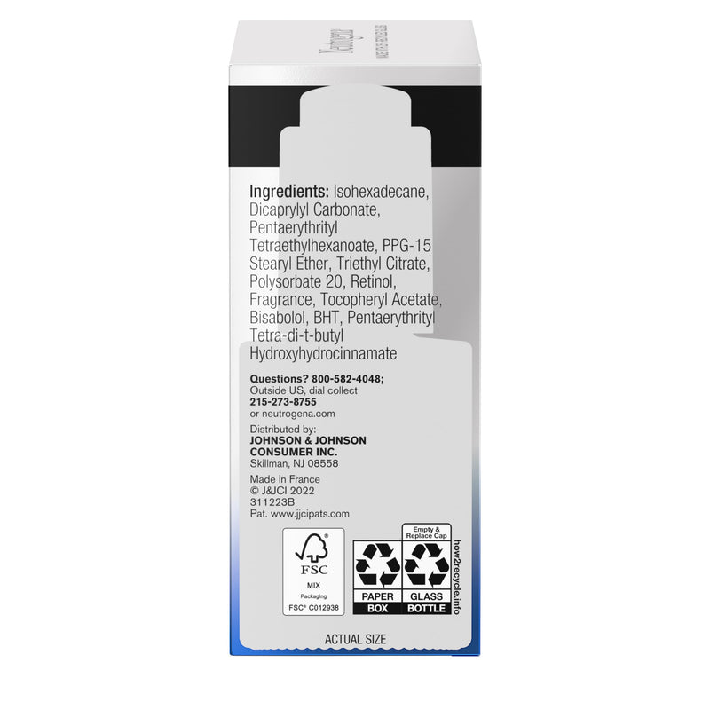Neutrogena Rapid Wrinkle Repair Retinol Pro+ Power Facial Serum, 1 fl oz | Gentle Anti-Aging Face Serum with Pure Retinol & Nourishing Emollients, Non-Comedogenic, Paraben-Free