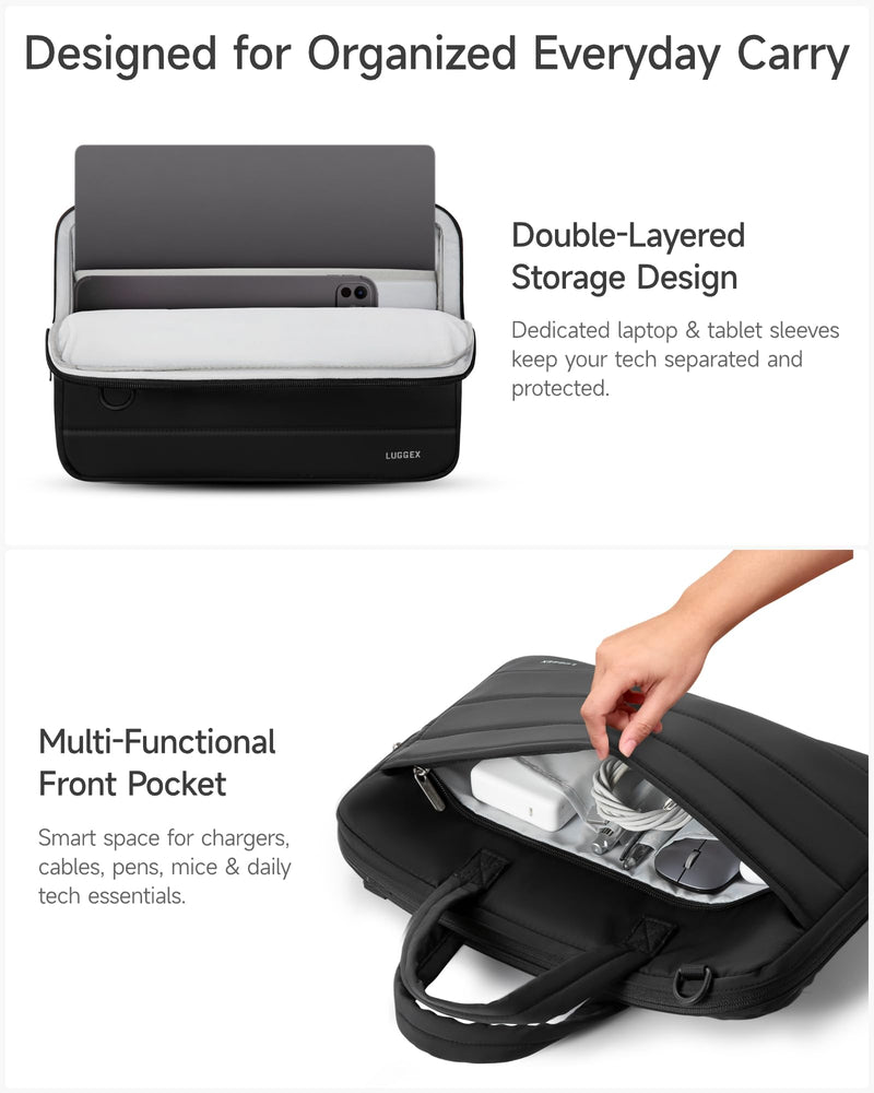 Travel or Daily Secure - TSA Locks and Protective Laptop Case Bag Bundle