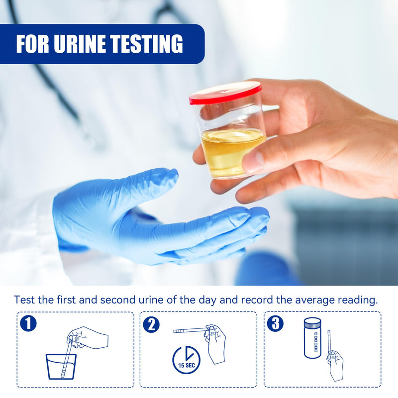 pH Test Strips for Saliva & Urine, Monitor Your pH Level from 4.5-9.0 | 125 Urine Test Strips for Tracking Alkaline & Acid Levels in Body