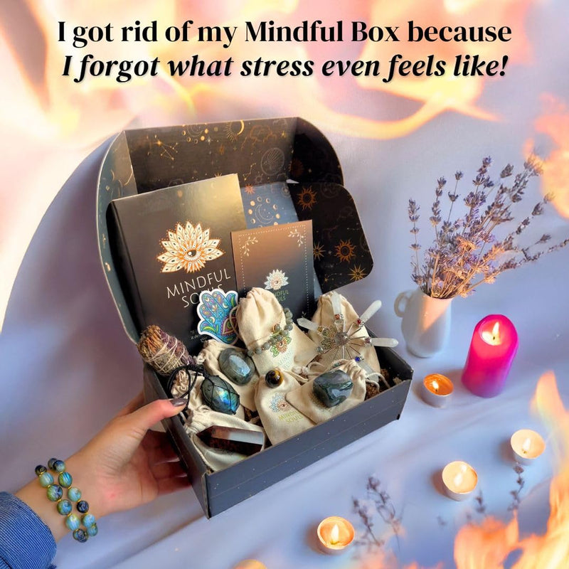 Spiritual Healing Gift Set – Meditation & Mindfulness Box with Buddha Figurine, Healing Crystals, Mala Beads, Essential Oil & Gemstone Jewelry – Holistic Self-Care & Inner Peace Kit