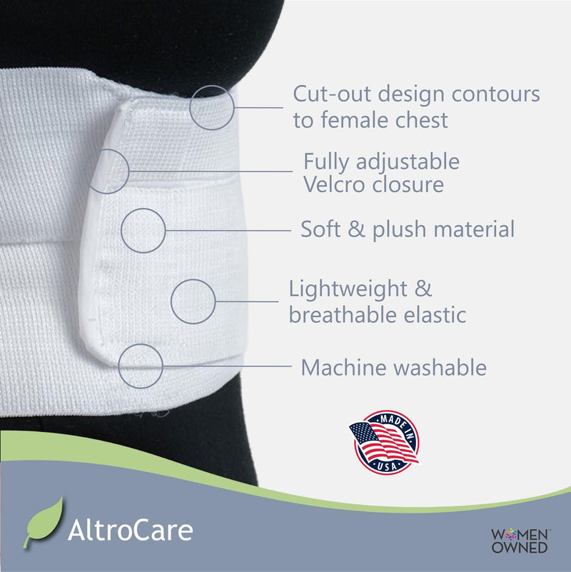 [Australia] - Women's Rib Brace and Support Belt for Bruised, Fractured or Dislocated Ribs. Compression Wrap Contours to Female chest. (Plus Size Female) XX-Large 