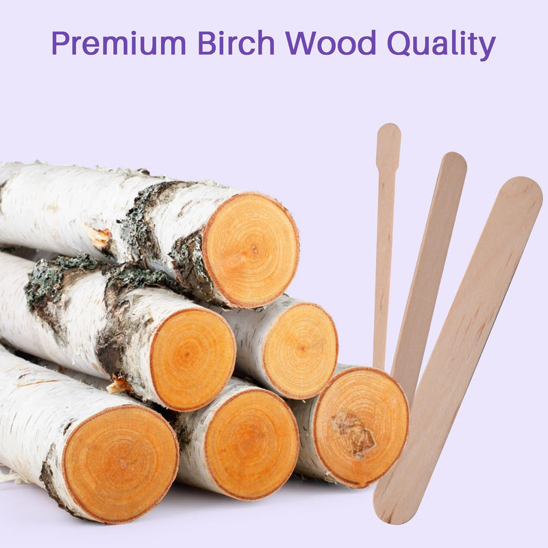 [Australia] - BLITZWAX 120pcs Wooden Waxing Sticks Kit for Hard Wax Hair Removal, Eyebrow Large and Small Applicators for Face, Body, and Lip, with 30 Wax Papers and Oils, Ideal for Women’s At-Home Waxing Orange 