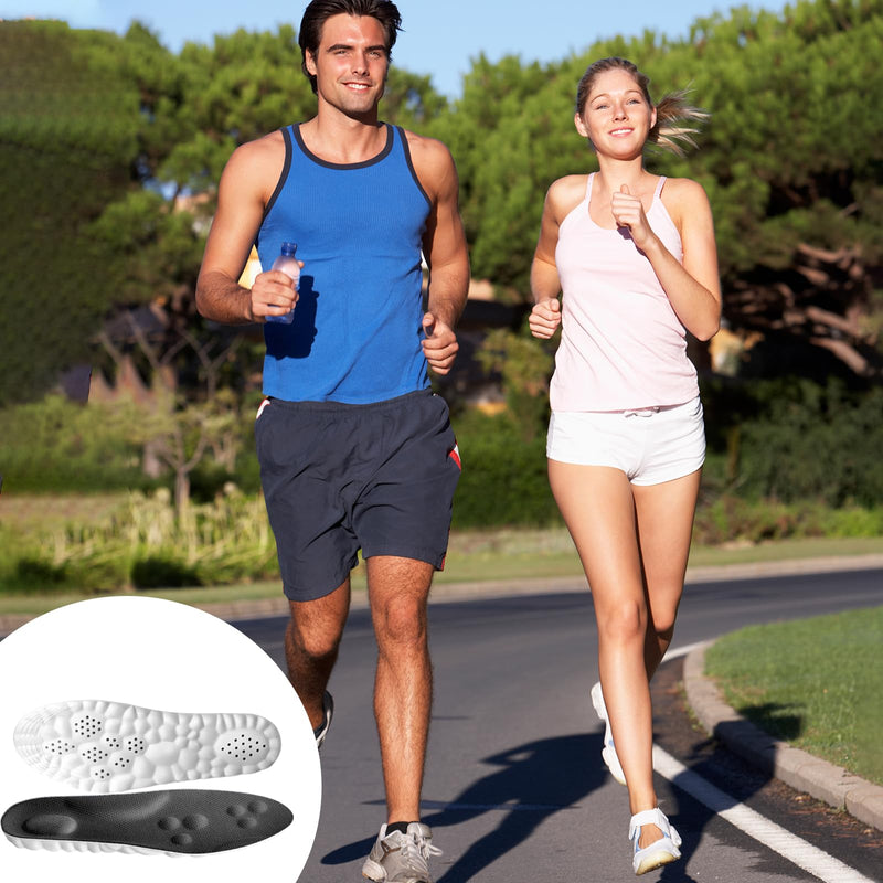 [Australia] - 4D Insoles - 4D Cloud Technology Insole - Super Soft, Ultra Comfort Insoles, 4D Sports Shoes Insoles, Acupoint Massage Insole for Foot & Joint Support (11-12, Black) 11-12 