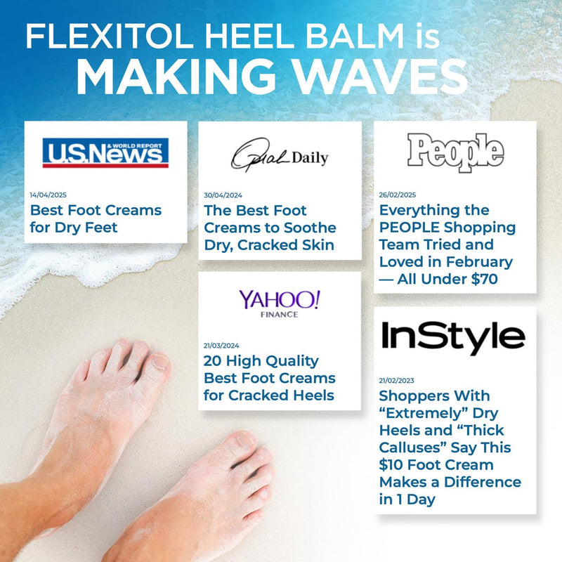 [Australia] - Flexitol Heel Balm, Rich Moisturizing & Exfoliating Foot Cream, 4 Oz Tube (Pack of 2) 4 Ounce (Pack of 2) 