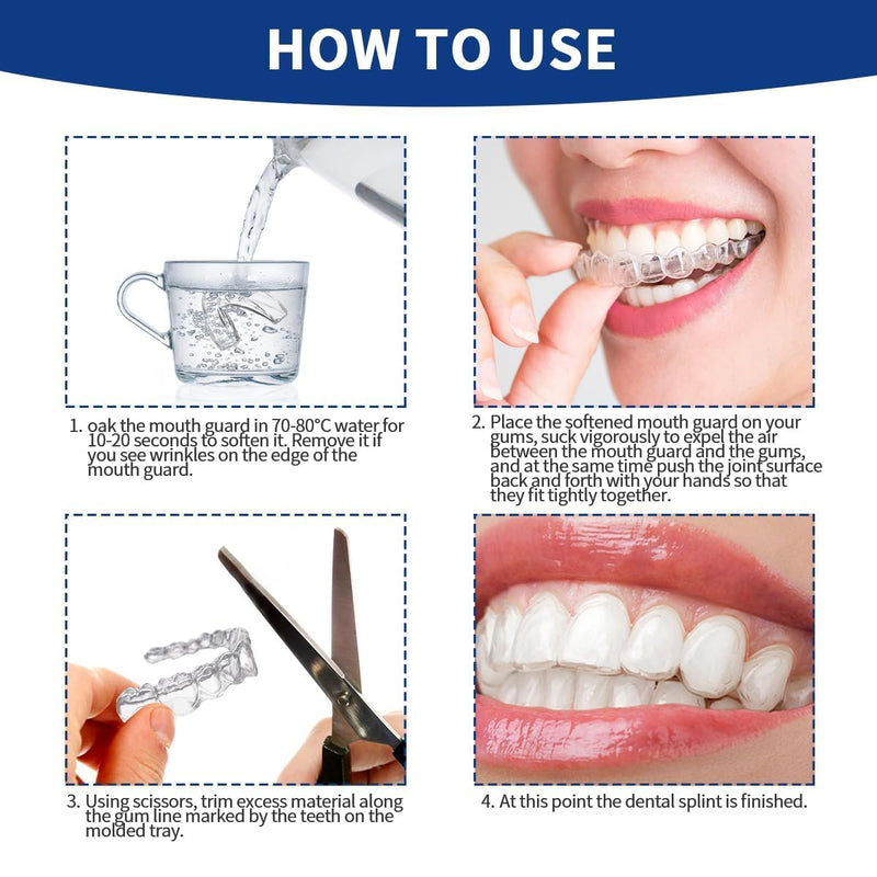 [Australia] - Mouth Guard for Grinding Teeth at Night,Mouthguards for Grinding of Teeth Protection for Teeth,Reusable Teeth Grinding,for Teeth Grinding, Night Guards for Teeth Grinding(4 Pack/Two Size) 