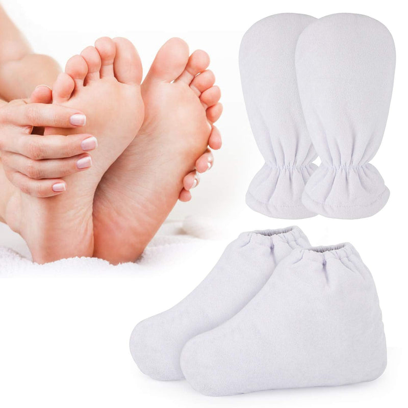 [Australia] - Segbeauty Paraffin Heated SPA Mittens & Foot Liners for Hand Therapy - Thicker Larger Size, Hot Wax Machine Compatible Elastic mitts&booties-Large 