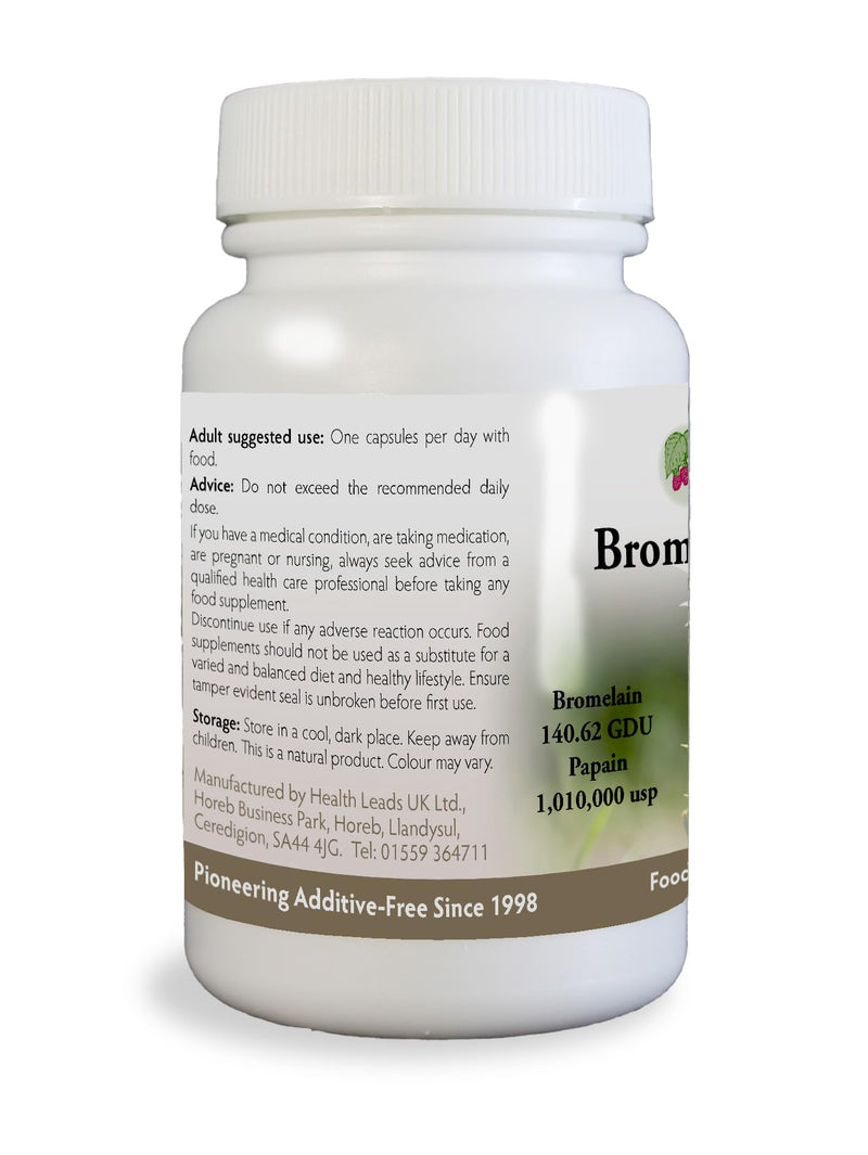 Bromelain 10mg + Papain 100mg X 90 Capsules