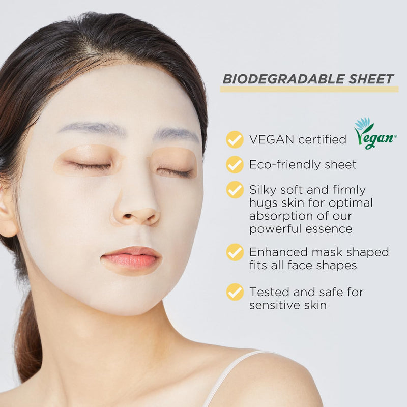 Mediheal Best Korean Sheet Mask - Vita Essential Face Mask 4 Sheets Vitamin Mask For All skin types Smoothing Tightening Toning up Brightening 4 Count (Pack of 1)