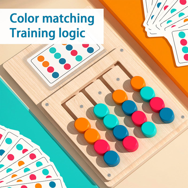Wooden Dementia Games with 12 Cards for Seniors, Cognitive Stimulation Colour Memory Activities for Seniors, Portable Sensory Wooden Boards for Dementia in Adults