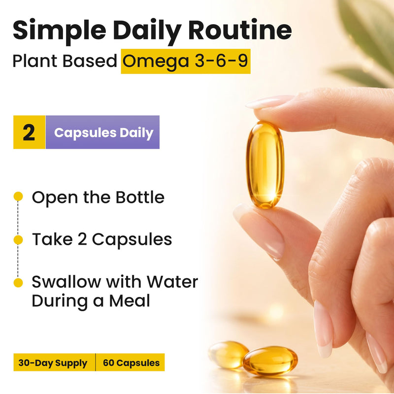 Dr Ohhira's Essential Living Oils, Triple Omega 3-6-9 Supplements, 60 Caps | Vegan Omega 3 6 9 supplements - Supports Skin & Heart - Includes Flaxseed & Borage Oil - Fish Oil Alternative - Non-GMO