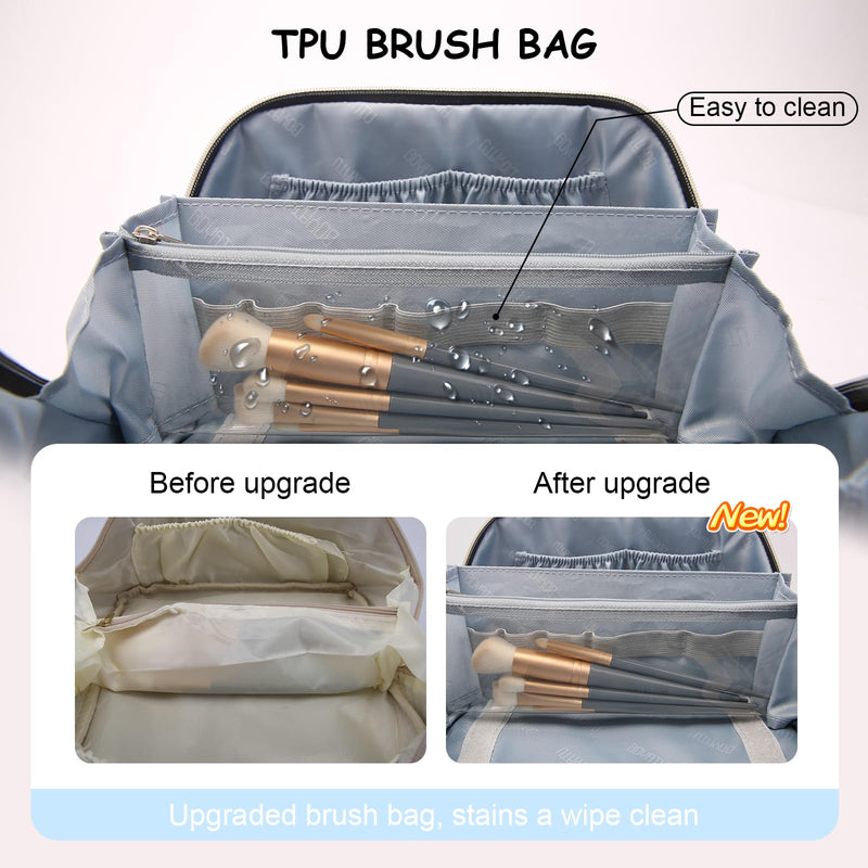 BOYATU Travel Makeup Bag Cosmetic Bags for Women: 3-Piece Makeup Bag Set (J-3-Black)