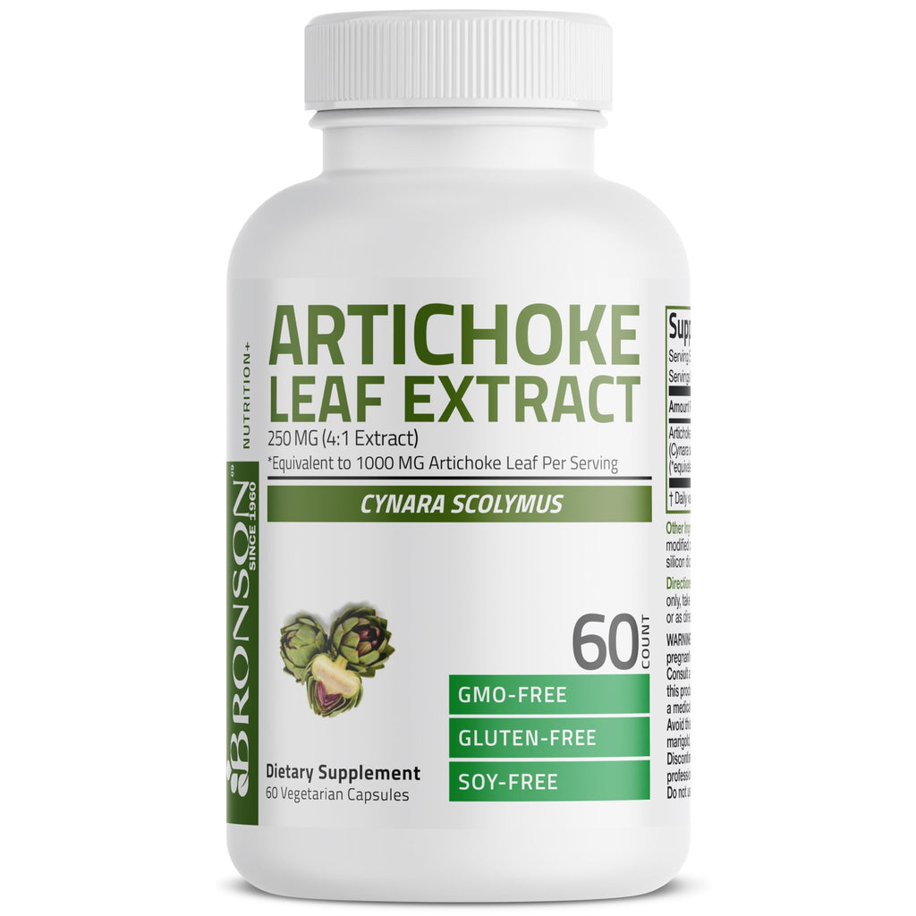 Bronson Artichoke Leaf Extra Strength Supports Healthy Digestion Healthy Liver Function, Non-GMO, 60 Vegetarian Capsules 60 Count (Pack of 1)