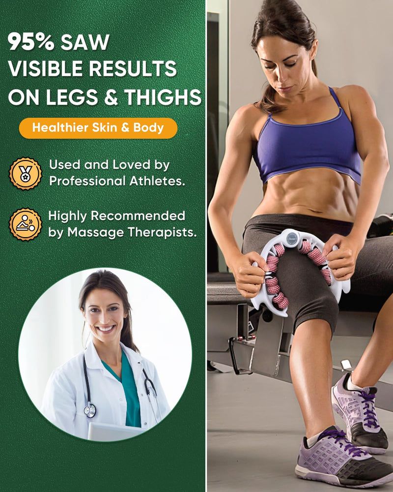 [Australia] - ONUEMP Cellulite Massager Roller, Cellulite Remover Muscle Roller, Fascia Massage Tool for Thigh, Leg, Waist - Anti-Celulitis, Lymphatic Drainage, Body Sculpting, Deep Tissue Pain Relief 