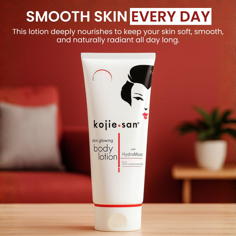 Kojie San Body Lotion – Nourishing & Skin Refining Body Lotion with Rosehip, Shea Butter & Vitamin E for a Smooth, Even-Looking Skin Tone – 100G 100ml