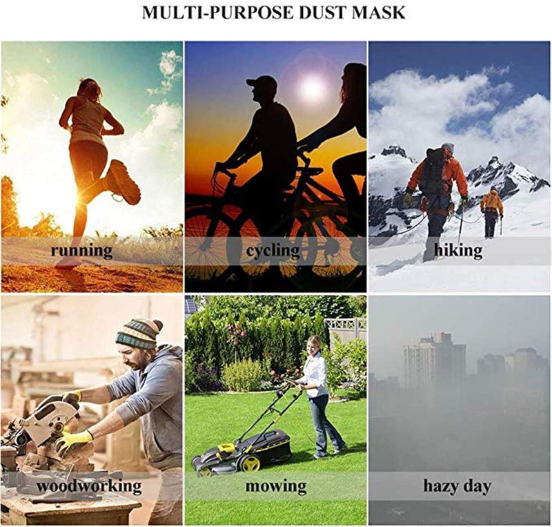 [Australia] - 30 Pcs Activated Carbon Face Filters Anti Dust Replacements Parts for Most Sport Bicycle Cycling Mask Filters with 8 Exhaust Breathing Valves Replacement 