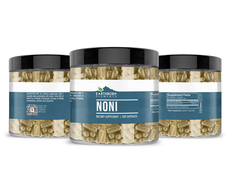 [Australia] - Earthborn Elements Noni 200 Capsules, Pure & Undiluted, No Additives 200 Count (Pack of 1) 