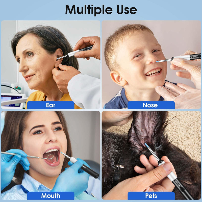 [Australia] - Earwax Remover Otoscope, OneAmg 1920P HD Otoscope with 6 LED Light, IP67 Waterproof Ear Endoscope, WiFi Ear Cleaner with Camera, Ear Cleaner for Adults, Children, iPhone, iPad, Android 