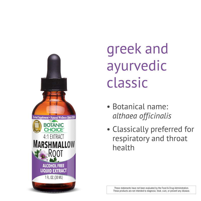 [Australia] - Botanic Choice Marshmallow Root Liquid Extract - Alcohol Free, Gluten Free, Traditional Throat and Respiratory Support 1 fl. oz. 