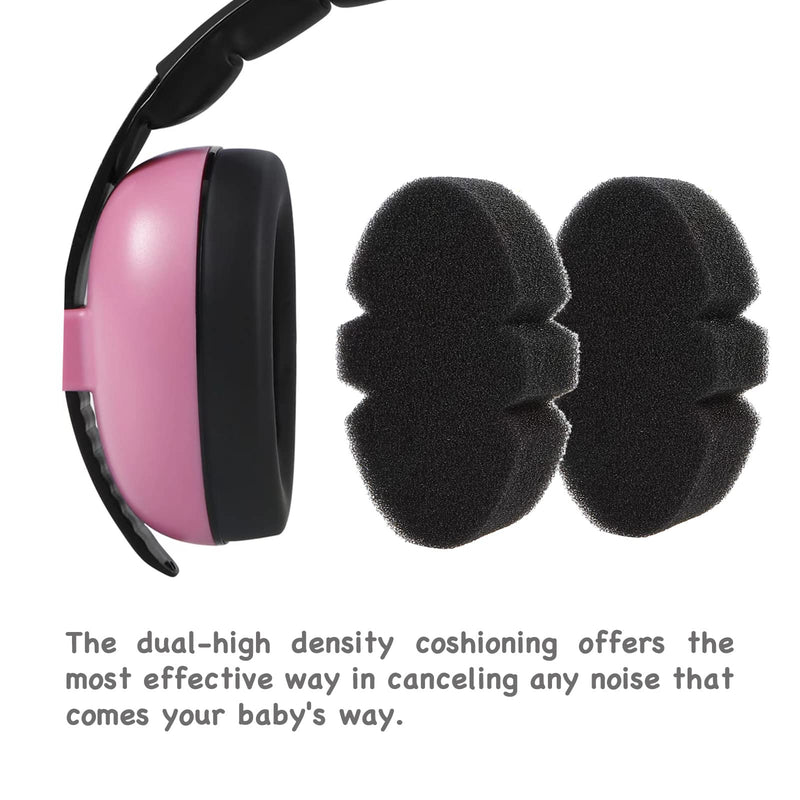 [Australia] - PandaEar Baby Ear Protection Noise Cancelling HeadPhones Ages 0-3 Years | Infant Hearing Protection Earmuffs -Pink Pink 