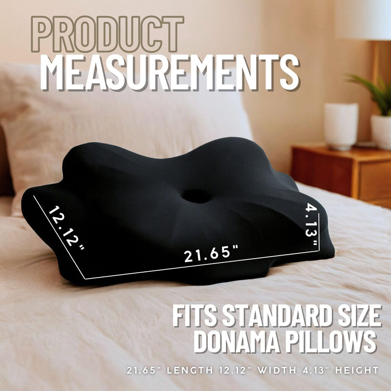 Premium Cervical Pillow Case (Pillowcase Only) - Ergonomic Cover for Contour Pillow - Compatible with Donama Cervical Standard Pillow 21.65" L 12.12" W 4.13 H Pillows