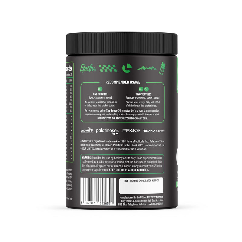 EFECTIV The Sauce Crossfit Pre-Workout | Sustained Energy, Electrolytes & Hydration | Strength, Endurance & Focus Formula for Functional Athletes 20 Servings (Salty Lime) Salty Lime