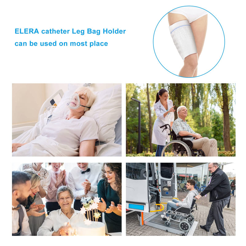[Australia] - 2PCs Urine Bag Holder Carer,Elera Comfortable Foley Leg Bag Sleeves Urinary Incontinence Supplies (Medium) Medium (Pack of 2) 
