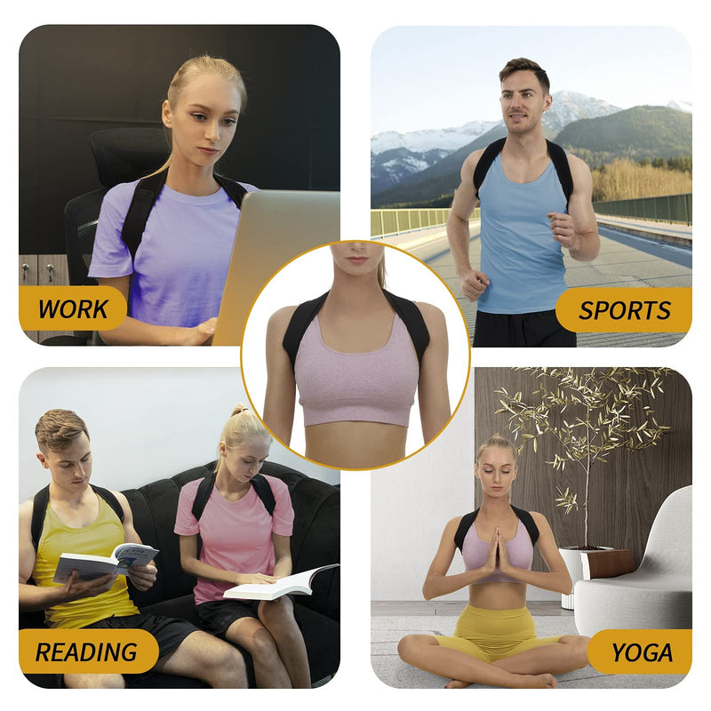 [Australia] - Posture Corrector for Women and Men, Adjustable Upper Back Brace, Back Shoulder Straightener Posture Support, Correcting Hunchback and Bad Posture. 1 