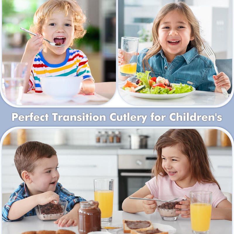 [Australia] - DRKIO Stainless Steel Toddler Forks Set - 6 Pieces Kids Forks Set Children Safe Food Grade Kids Silverware Small Forks Metal Toddler Utensils Dishwasher Safe Mirror Polished 