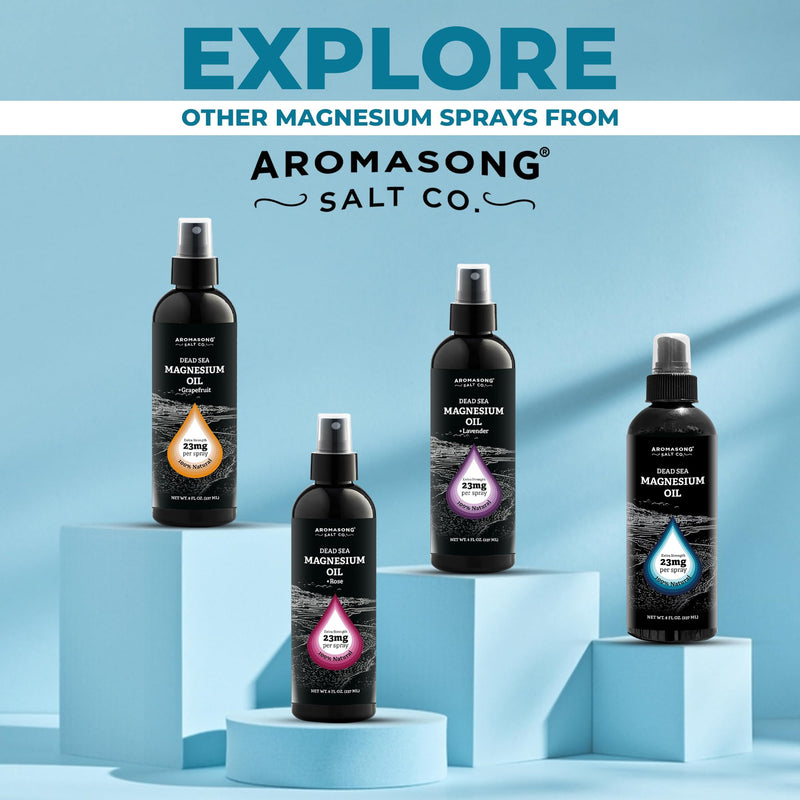 [Australia] - Aromasong Extra Strength Ultra-Pure Magnesium Spray (23mg Magnesium in Each Spray) 8 Oz, Known to be Used for Leg Discomfort and Promotes a Calm Sleep. Unflavored 8 Fl Oz (Pack of 1) 