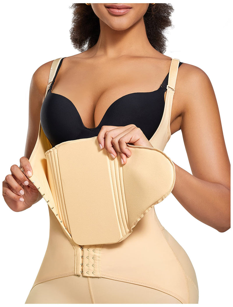 [Australia] - Bafully Compression Abdomen Lipo Board Abdominal Abdomen AB Board Postoperative Abdomen Compression Abdominal Operations Liposuction Beige One Size 