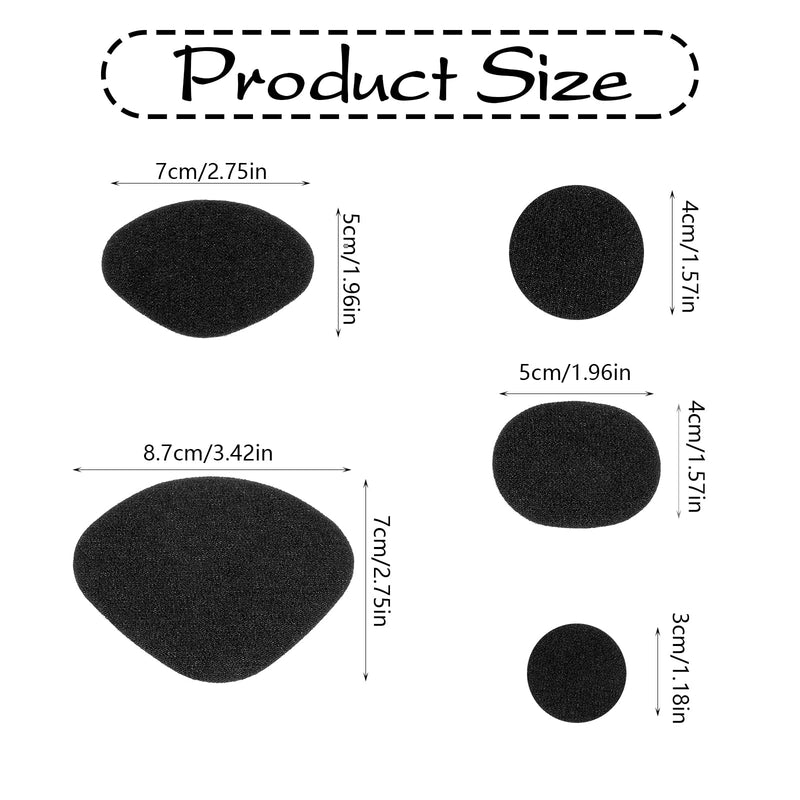 [Australia] - Yuanchu Pack of 30 Heel Me Pads, Heel Pads Shoes Heel Protection 5 Shapes Heel Repair Heel Pads Shoes Leather Sneaker Heel Patch Self Adhesive Non-Slip for Most Types Black 