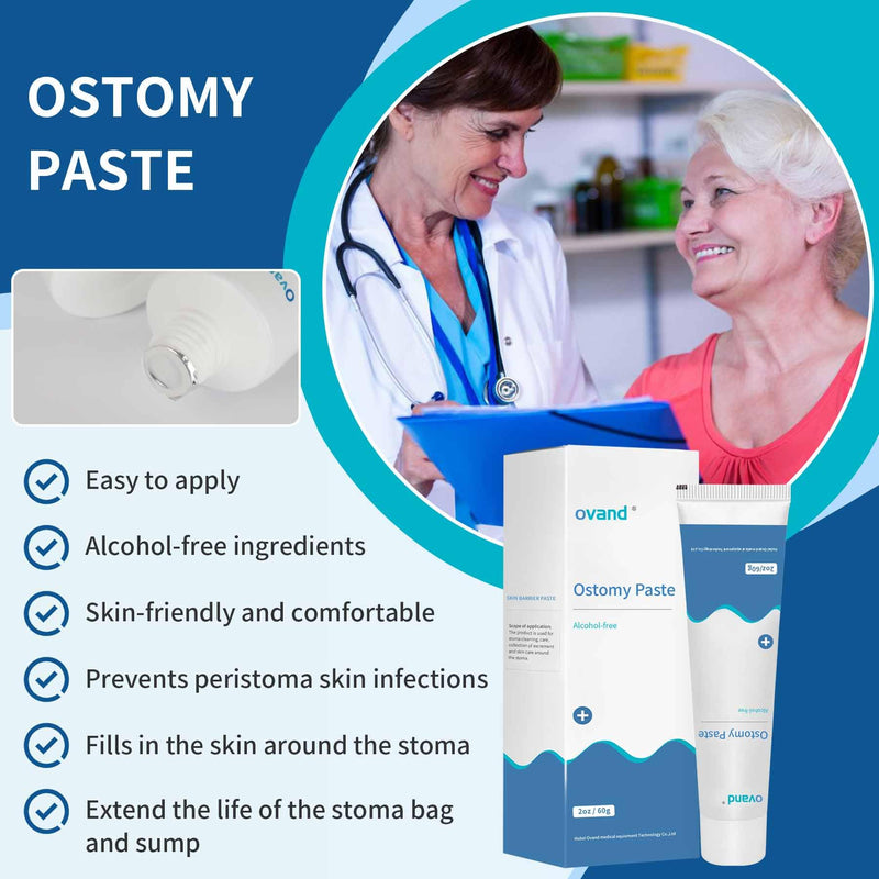[Australia] - Ostomy Paste, Alcohol-Free Skin Barrier Ostomy Paste for Stoma filling to prevent leaks, Stoma Care Supplies Ostomy Supplies (2 box) 