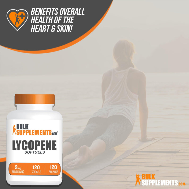 BulkSupplements.com Lycopene Softgels - Lycopene Supplement, Antioxidants Supplement - 1 Softgel per Serving (2mg), 120-Day Supply, 120 Softgels (Pack of 1) 120 Count (Pack of 1)