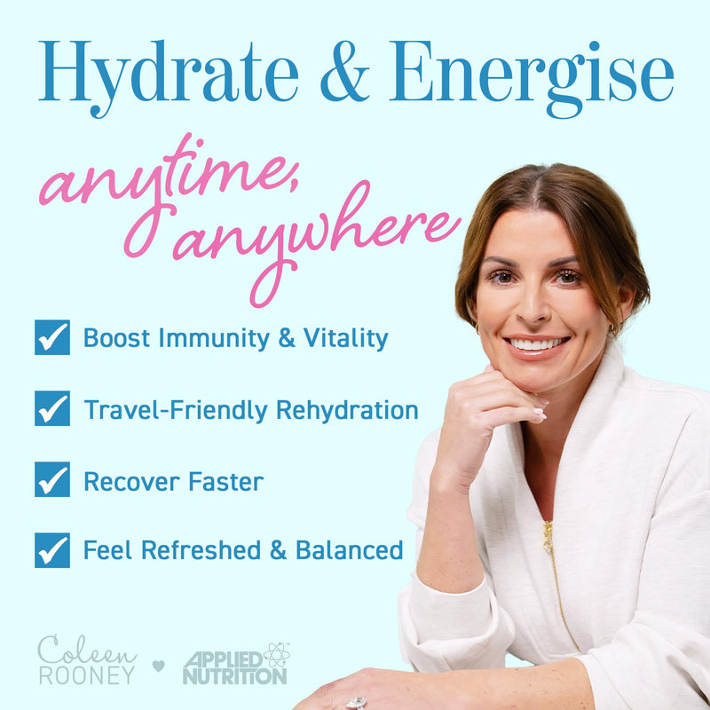 Applied Nutrition - Coleen Rooney - Hydration Powder - Coconut Water Infused - Best Electrolyte Drink Mix - Best Travel Hydration Sachets - Rapid Hydration Formula (14 Sachets - 7g Each) (Very Berry) Very Berry