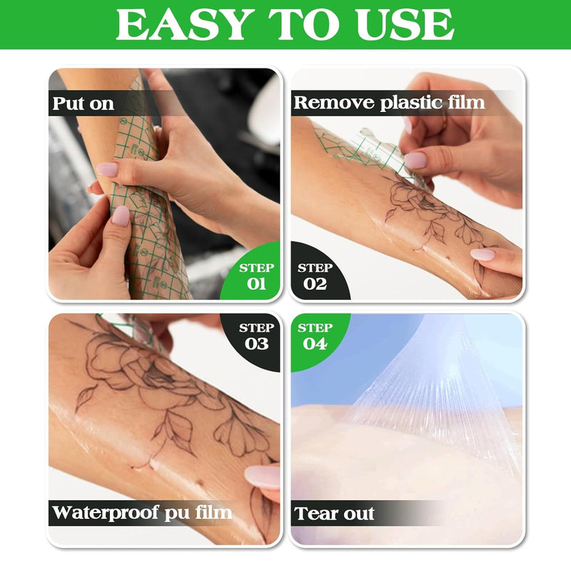 Jconly Reven Second Skin Tattoo 0.02MM Matte, Roll (20cm x 10m) 2nd Skin Tattoo Protector Aftercare Waterproof Bandage for Protective 20cm x 10m Roll
