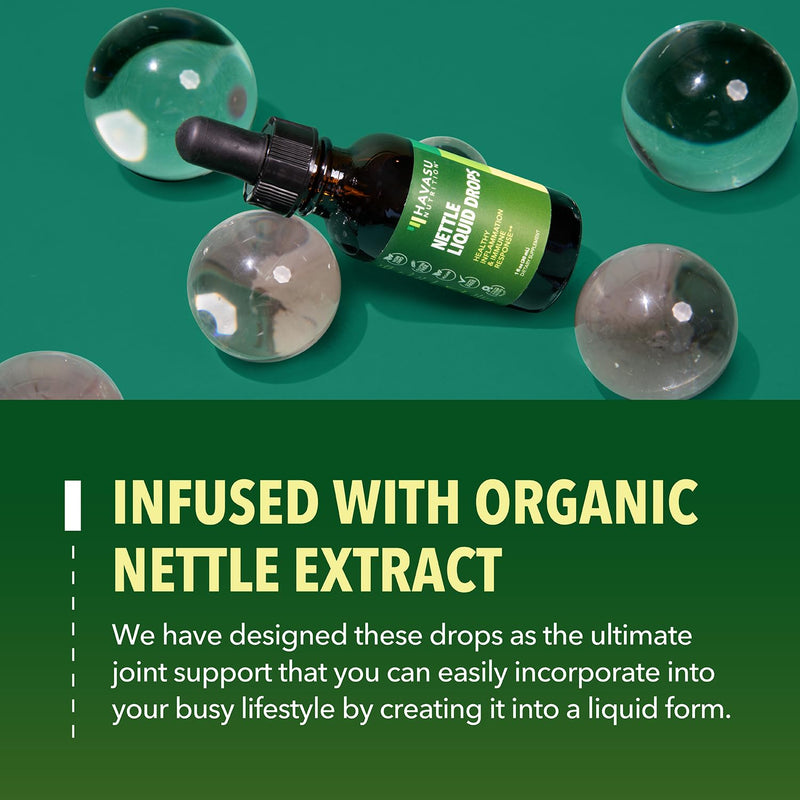 [Australia] - Organic Stinging Nettle Root | USDA-Certified Stinging Nettle Root Extract | Stinging Nettle for Prostate, Joint and Immune Health | Nettle Root for Overall Health | Non-GMO, Vegan, Unflavored, 30mL 