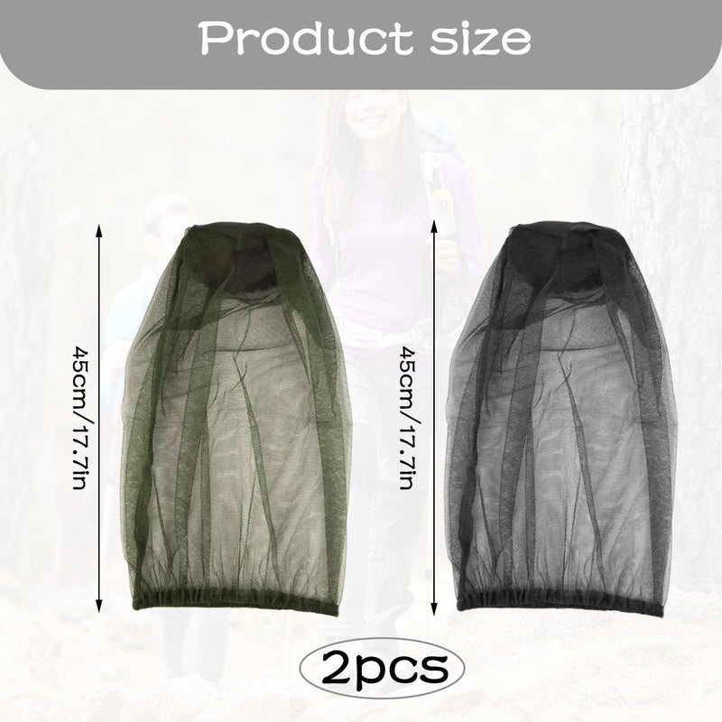 [Australia] - YIZWINS Pack of 2 hat with mosquito net, mosquito net hat, mosquito head net, anti-mosquito bee bug insect, beekeeper protective hat, mosquito hat head net for beekeeping, outdoor hiking, camping, fishing, mesh face protection 