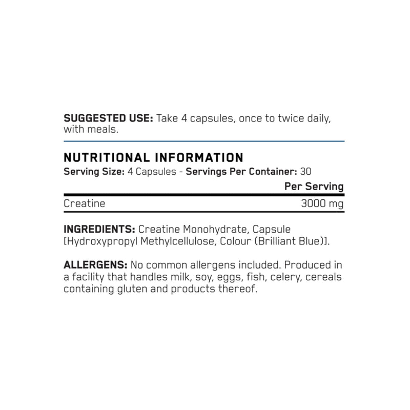 Applied Nutrition Creatine Monohydrate Capsules 3000mg Per Serving – High Strength Gym Supplement for Men & Women – Unflavoured Energy & Performance Support for Workout (120 Capsules – 30 Servings) 120 count (Pack of 1)