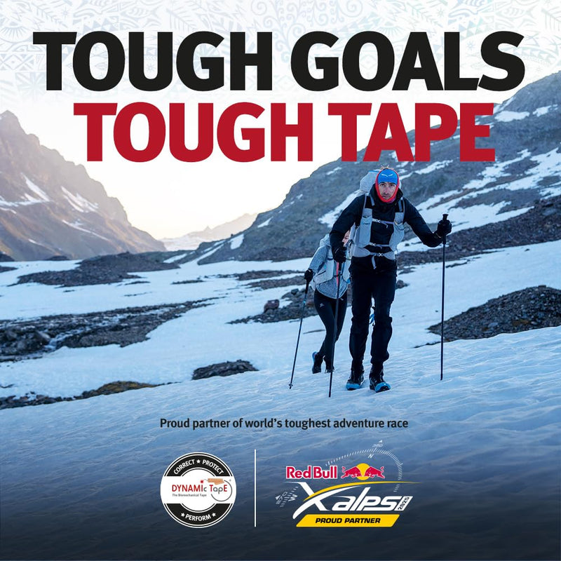 Dynamic Tape® Red Bull X-Alps Edition – Eco-Friendly Biomechanical Sports Tape for Injury Support | Physio Tape for Knee, Shoulder, Back & Muscles | Durable Kinesiology Tape for Athletes | 2" (1) 1