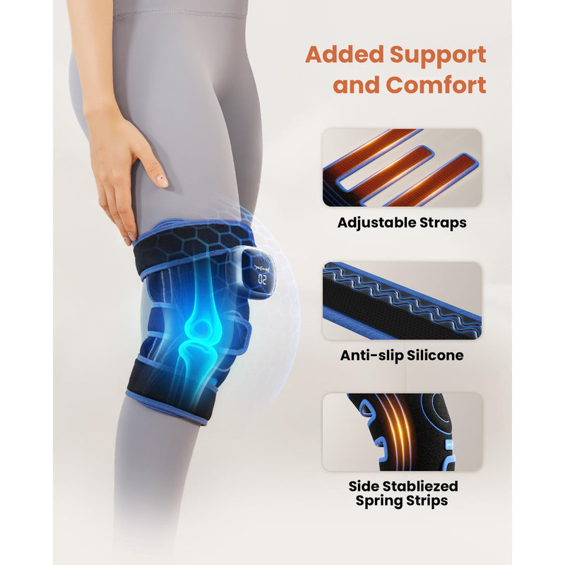 BOB AND BRAD Cordless Far Infrared Knee Heating Pad, FSA-HSA Eligible | TheraHeat Heated Knee Brace with 5 Heat Levels, 3 Timers, 2500mAh Battery for Knee, Elbow, Arm & Leg, Gifts for Women Men