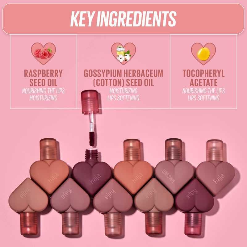 Kaja Lip Mousse - Love Swipe 05 I'm Melting | with Raspberry Seed Oil and Vitamin E, Buildable, Blendable, Moisturizing, Velvet Finish, Weightless Texture, Deep Shades, 0.22 Oz 05 I'm Meting