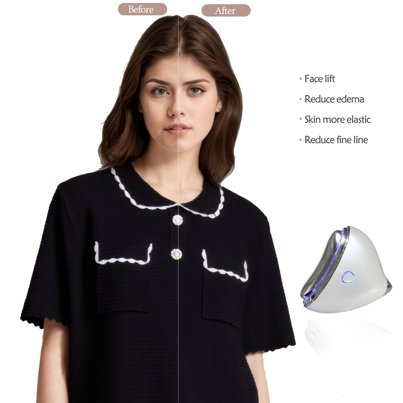 Gua Sha Device,Stainless Steel Gua Sha Facial Tools with Heat and Vibration, 4-in-1 Red Light Therapy for face,Electric gua sha face Massager, Pocket-Friendly Household Beauty Device