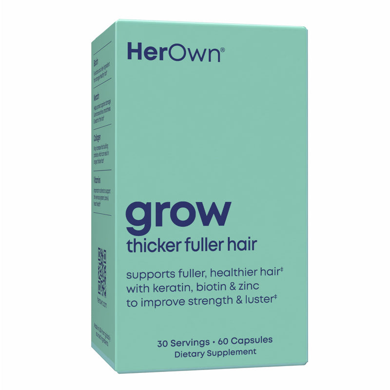 [Australia] - Her Own Grow Capsules, Keratin Hair Growth Support, Skin & Nails, Biotin and Collagen Supplement, Hyaluronic Acid, 60 Capsules 