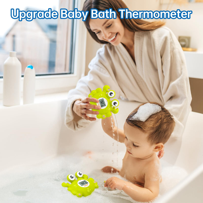 b&h Baby Safe Floating Bath Thermometer, Baby Bath and Room Thermometer, Fast and Accurate Water Readings, Baby Bath Time Toy Green